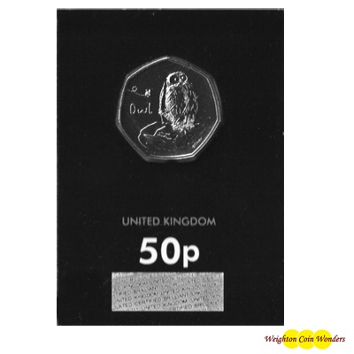 2021 BU 50p Coin (Card) - Owl